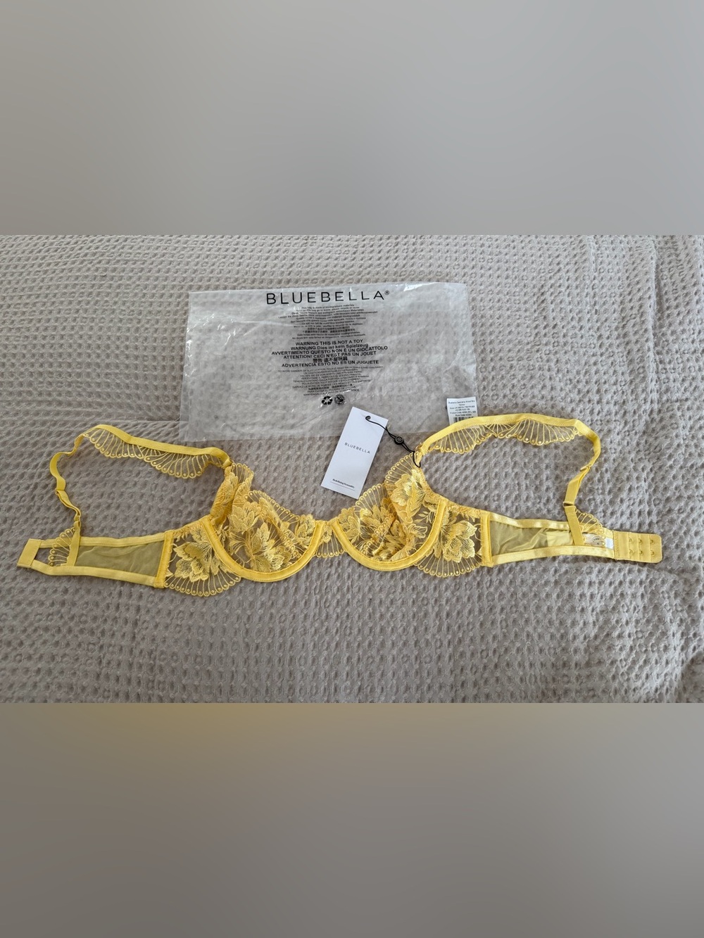 Bluebella Yellow Floral Lace Underwire Bra